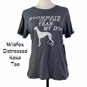 Wildfox Dog Is My Roommate Keke Graphic Tee NWT Size S